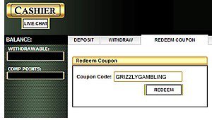 redeem casino bonus code