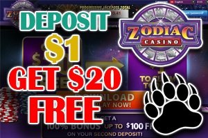 Zodiac Casino no deposit bonus