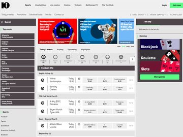 10Bet Sports Software Preview