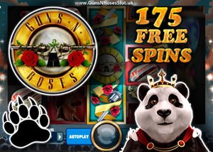 175 Free Spins from Royal Panda Casino to Celebrate the GNR Online Slot release from Net Ent