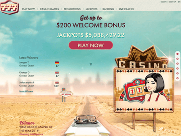 777 Casino Homepage Preview