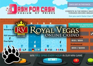 royal vegas dash for cash casino promotion