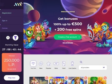 Alf Casino Homepage Preview