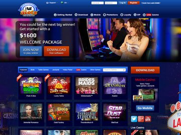All Slots Casino Homepage Preview