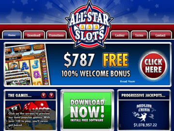 All Star Slots Casino Homepage Preview