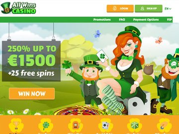 All Wins Casino Homepage Preview