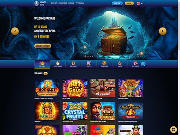 Atlantis Slots Homepage Preview