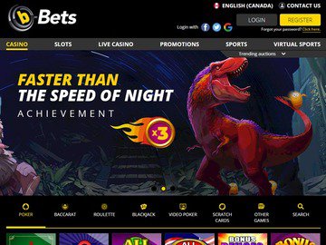 b-Bets Casino Homepage Preview