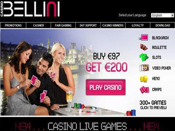 Bellini Casino Homepage Preview