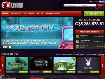 BET AT Casino Homepage Preview