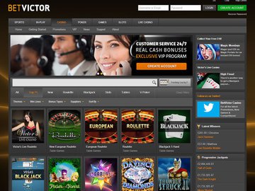 Bet Victor Casino Homepage Preview