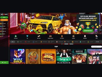 Betamo Casino Homepage Preview