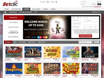 Betclic Casino Homepage Preview