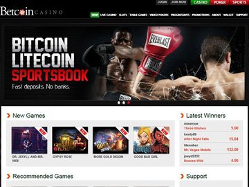 Betcoin Casino Homepage Preview