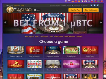 Bit Casino Homepage Preview