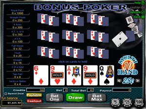 Bonus Poker Game Preview