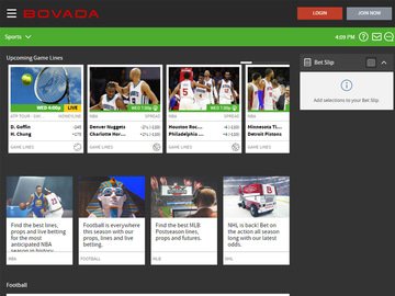 Bovada Homepage Preview