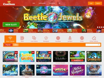 Casibon Casino Homepage Preview