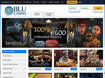 Casino Blu Homepage Preview