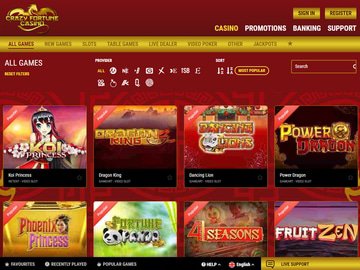 Casino Crazy Fortune Software Preview