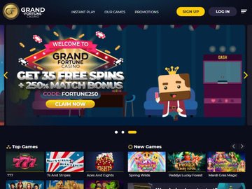 Casino Grand Fortune Homepage Preview