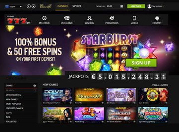 Casino777 Homepage Preview