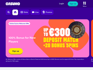 Casumo Casino Homepage Preview