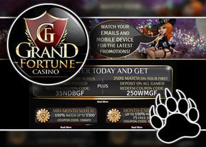 month end match bonus grand fortune casino