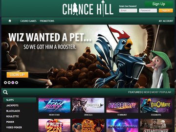 ChanceHill Casino Homepage Preview