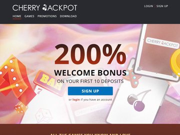 CherryJackpot Homepage Preview
