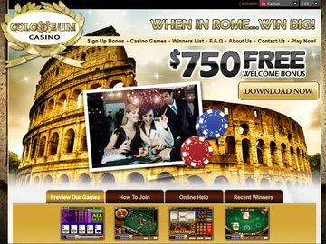 Colosseum Casino Homepage Preview