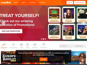 Easybet Homepage Preview