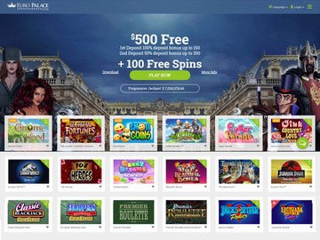 Euro Palace Casino Homepage Preview