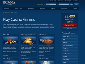 Europa Casino Software Preview