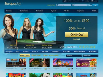 Europaplay Casino Homepage Preview