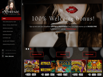 Extreme Casino Homepage Preview