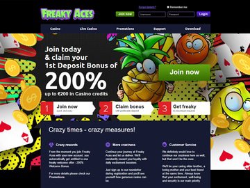 FreakyAces Homepage Preview