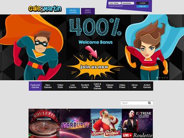 Gale&Martin Casino Homepage Preview