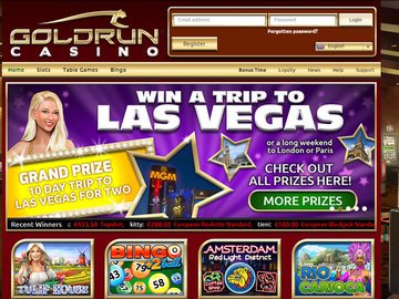 Gold Run Casino Homepage Preview