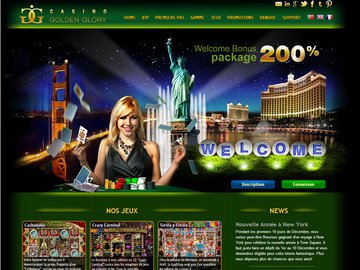 Golden Glory Casino Homepage Preview