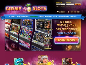 Gossip Slots Homepage Preview