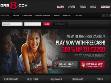 Gr88 Casino Homepage Preview