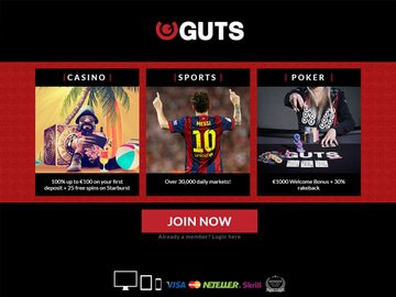 Guts Casino Homepage Preview