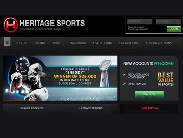 Heritage Sports Homepage Preview