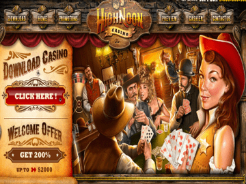 High Noon Casino Homepage Preview