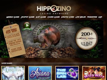 Hippozino Casino Homepage Preview