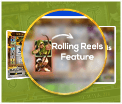 rolling reels slots feature