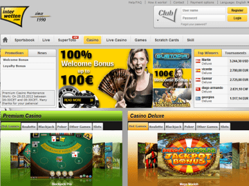 Interwetten Casino Homepage Preview