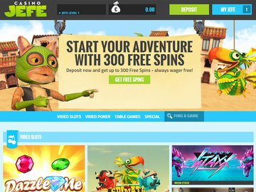 Jefe Casino Homepage Preview