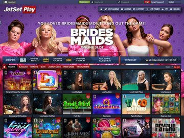 JetSetPlay Casino Homepage Preview
